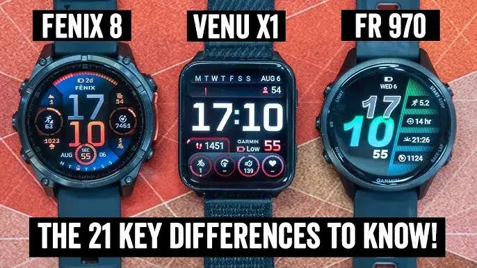 Garmin Forerunner Fenix Venu porównanie zegarków